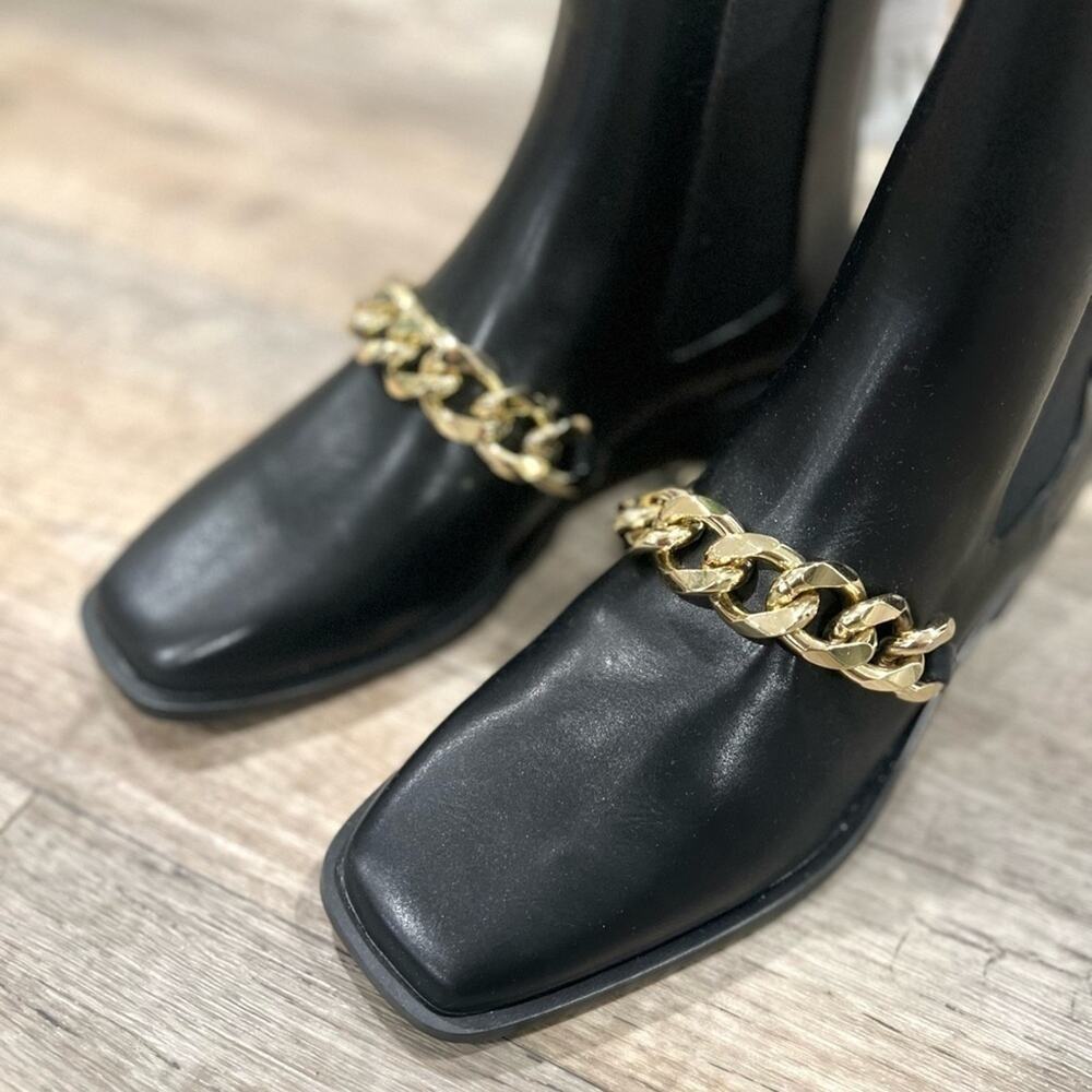 ZARA Black US 8 Square Toe Boots NWT LAST ONE!!! - Picture 10 of 16